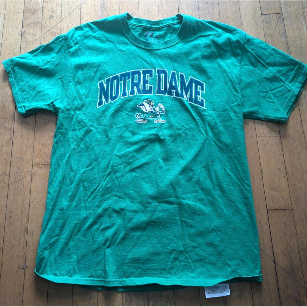 Vintage 80s 90s Russell Athletic Notre Dame T-Shirt Fighting Irish Men’s Sz L